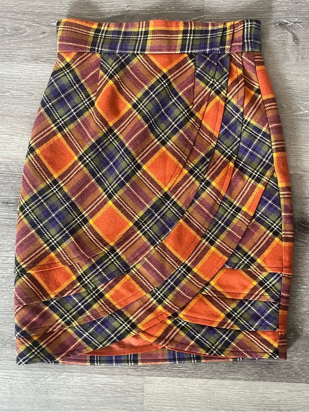 Anthropologie Plenty by Tracy Reese Easy Keeper Wool Plaid Skirt Size 6 - Picture 3 of 16